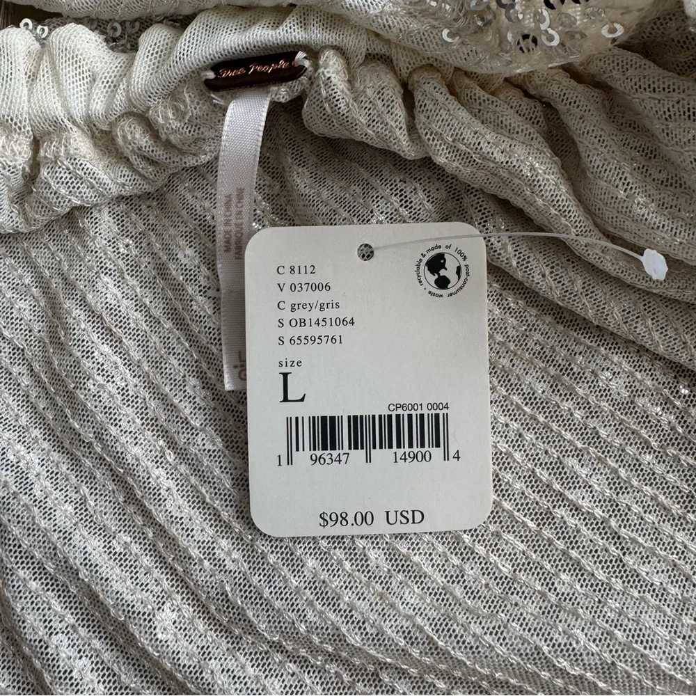 NWT Free People Shimmer Sequin Top - Picture 12 of 13
